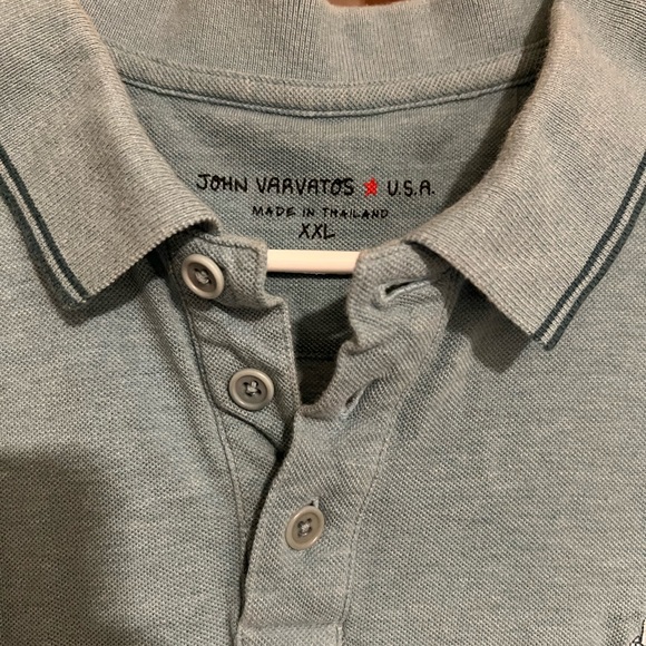 Mens John Varvatos USA Polo with Peace Sign - Picture 2 of 3